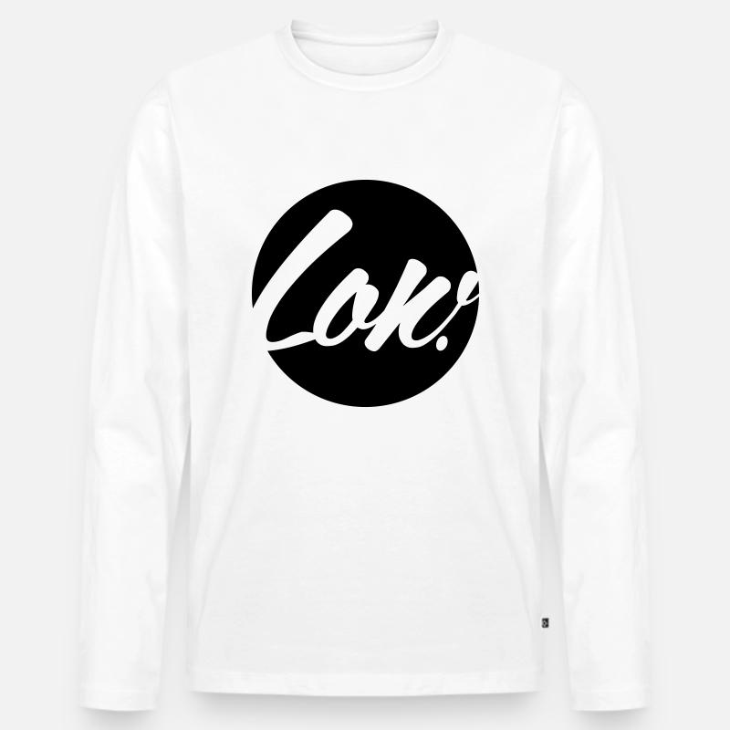low kreis circle - Männer Premium Bio Langarmshirt - Weiß