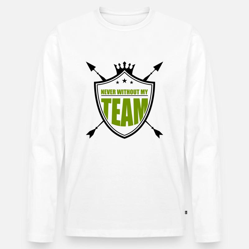 wappen team - Männer Premium Bio Langarmshirt - Weiß