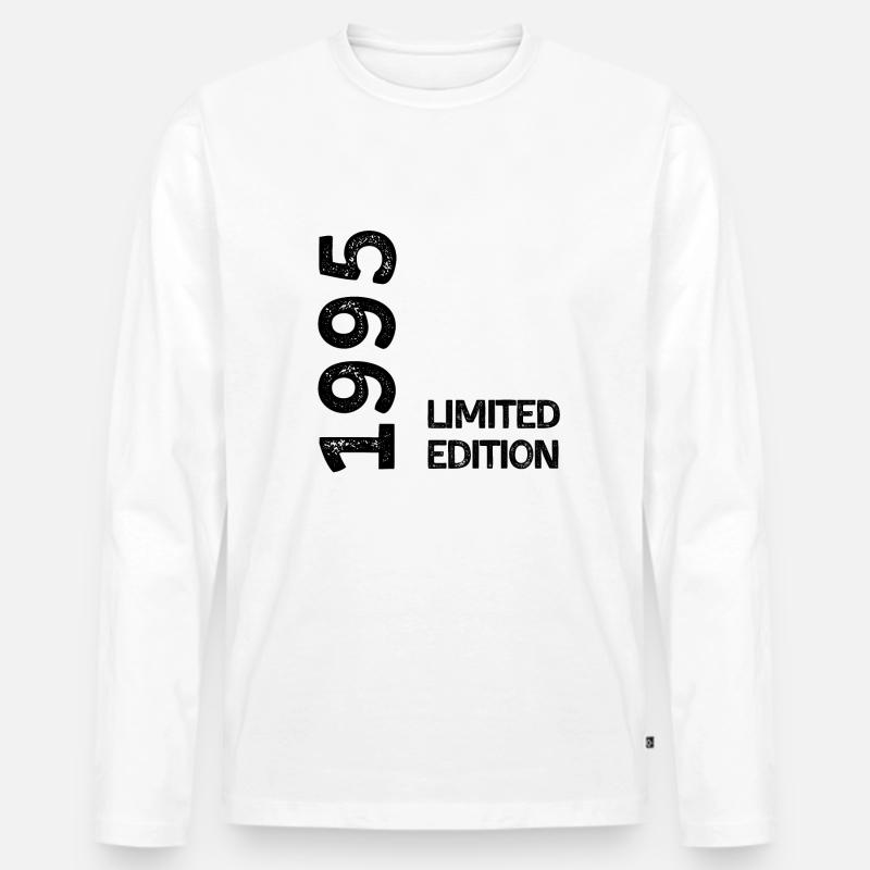 Limitierte Auflage 1995 - Männer Premium Bio Langarmshirt - Weiß