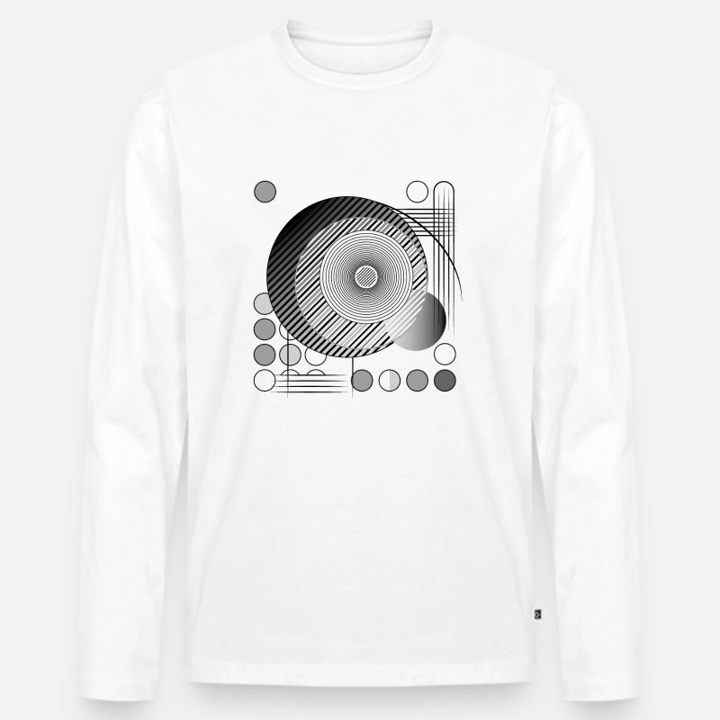 Design "Threads of Perception" - Männer Premium Bio Langarmshirt - Weiß
