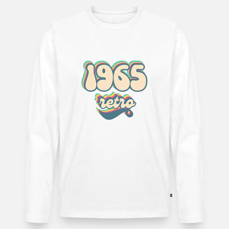 1965 Retro Geschenkidee - Männer Premium Bio Langarmshirt - Weiß