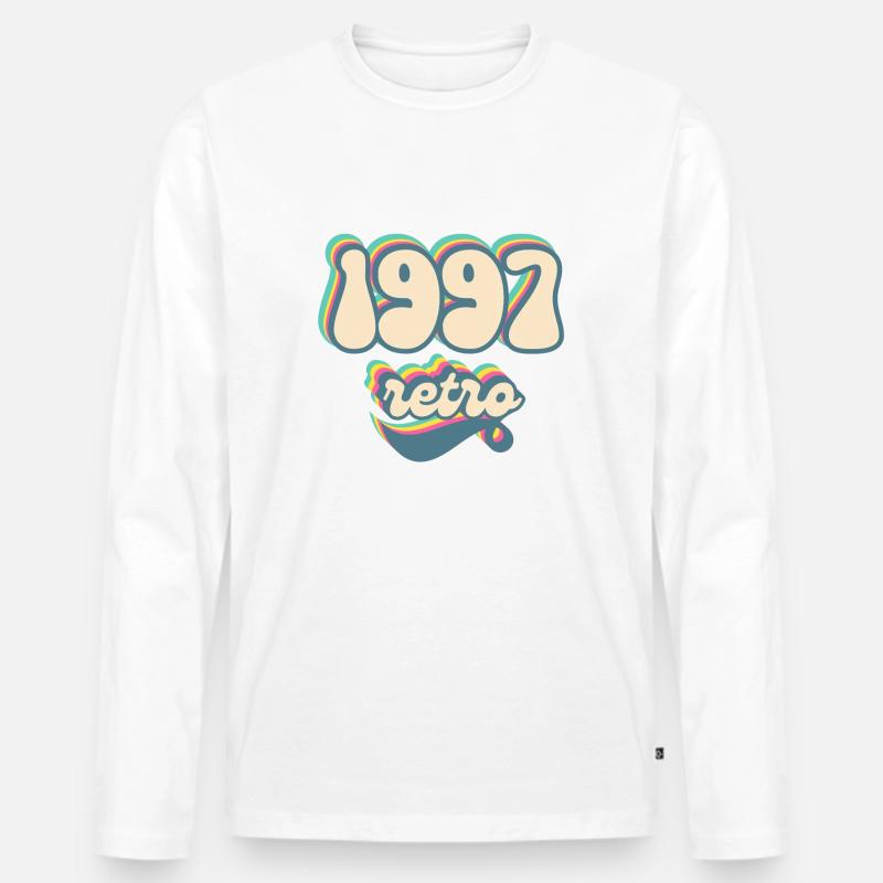 1997 Retro Geschenkidee - Männer Premium Bio Langarmshirt - Weiß