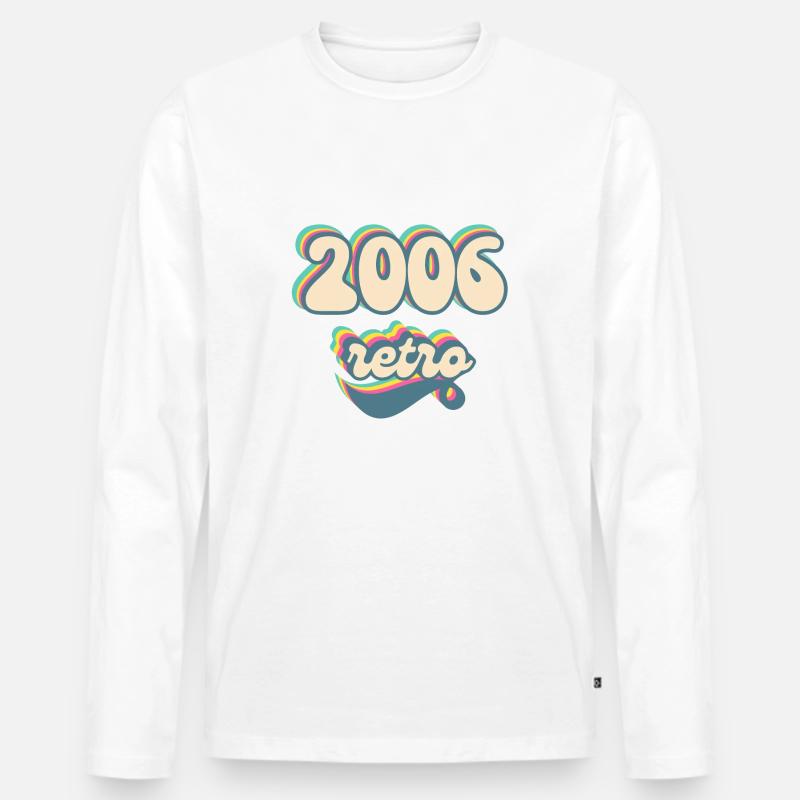 2006 Retro Geschenkidee - Männer Premium Bio Langarmshirt - Weiß