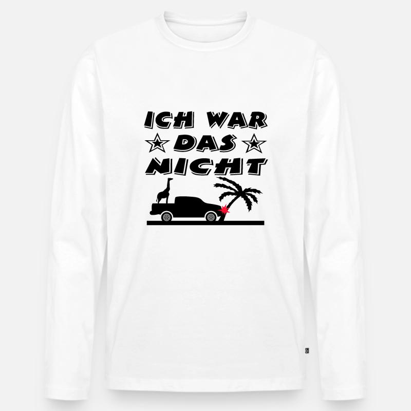 Auto - Männer Premium Bio Langarmshirt - Weiß