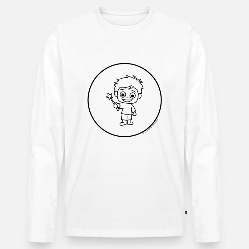 Little Phiri mit Zauberstab - Männer Premium Bio Langarmshirt - Weiß