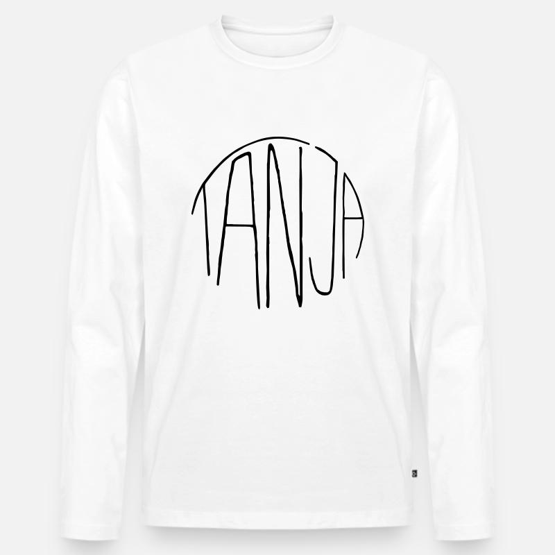 Tanja - Männer Premium Bio Langarmshirt - Weiß