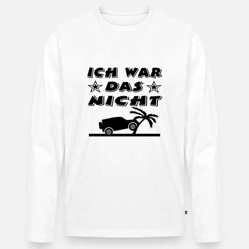 Auto - Männer Premium Bio Langarmshirt - Weiß