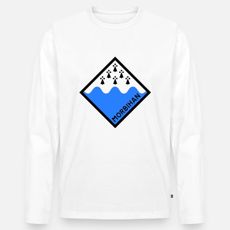 Morbihan - Männer Premium Bio Langarmshirt - Weiß