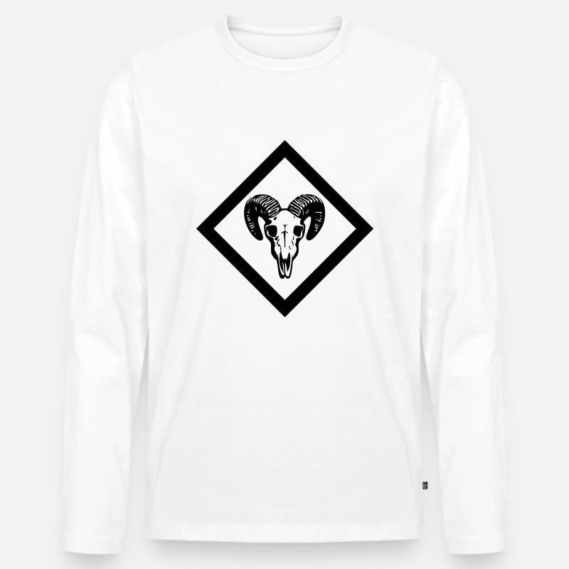 Gotland - Männer Premium Bio Langarmshirt - Weiß