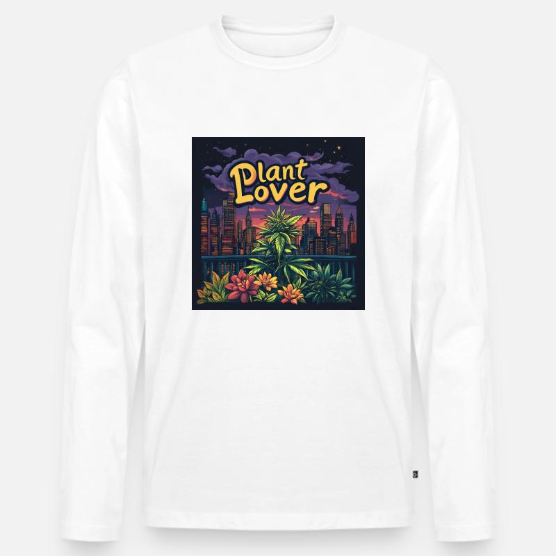 Canabis lover Nyc - Männer Premium Bio Langarmshirt - Weiß