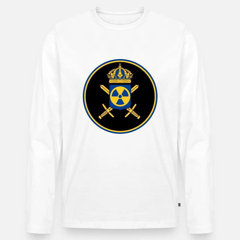 Das schwedische Atomwaffenprogramm - Männer Premium Bio Langarmshirt - Weiß