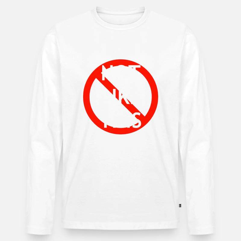 NotLikeThis - Männer Premium Bio Langarmshirt - Weiß