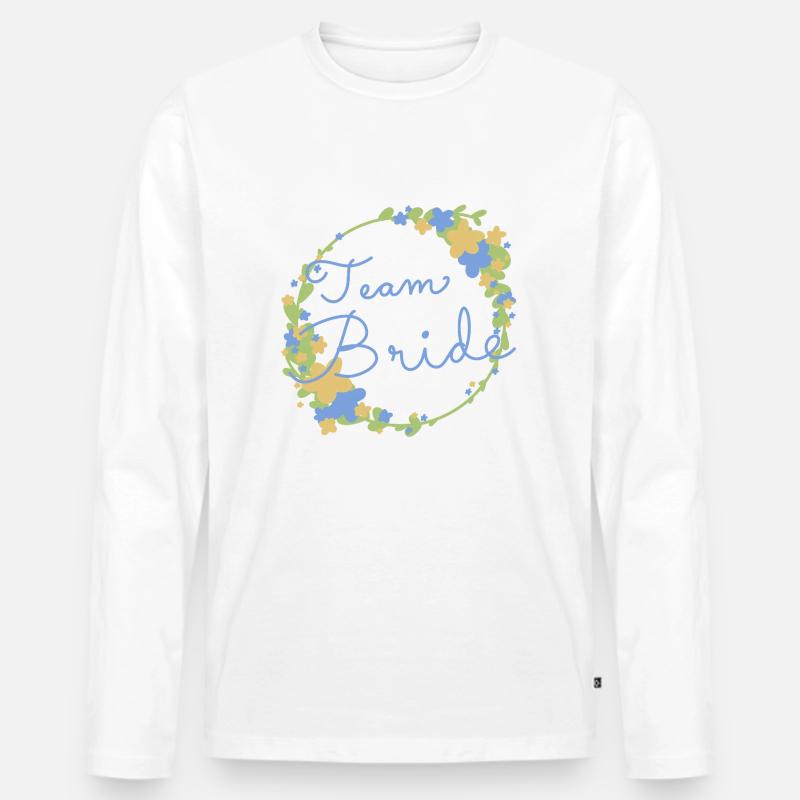 Team Bride /Team Braut - Männer Premium Bio Langarmshirt - Weiß