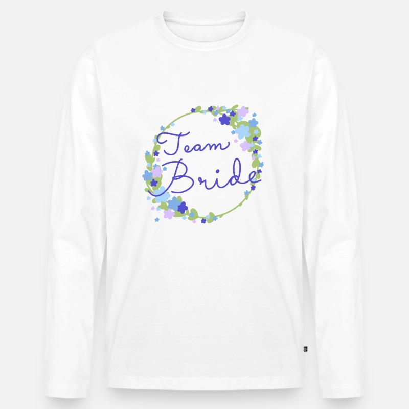 Team Bride /Team Braut - Männer Premium Bio Langarmshirt - Weiß