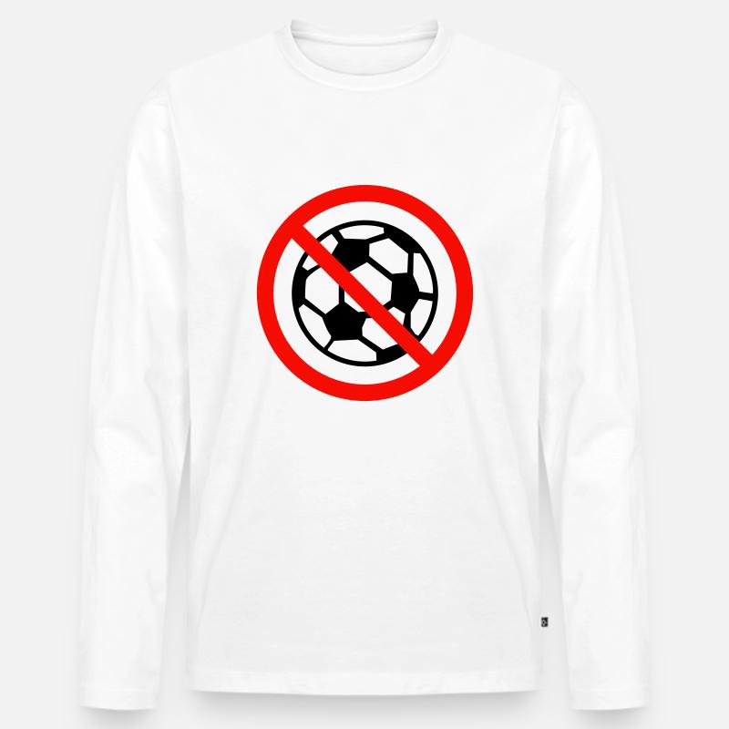 fussballverbot - Männer Premium Bio Langarmshirt - Weiß