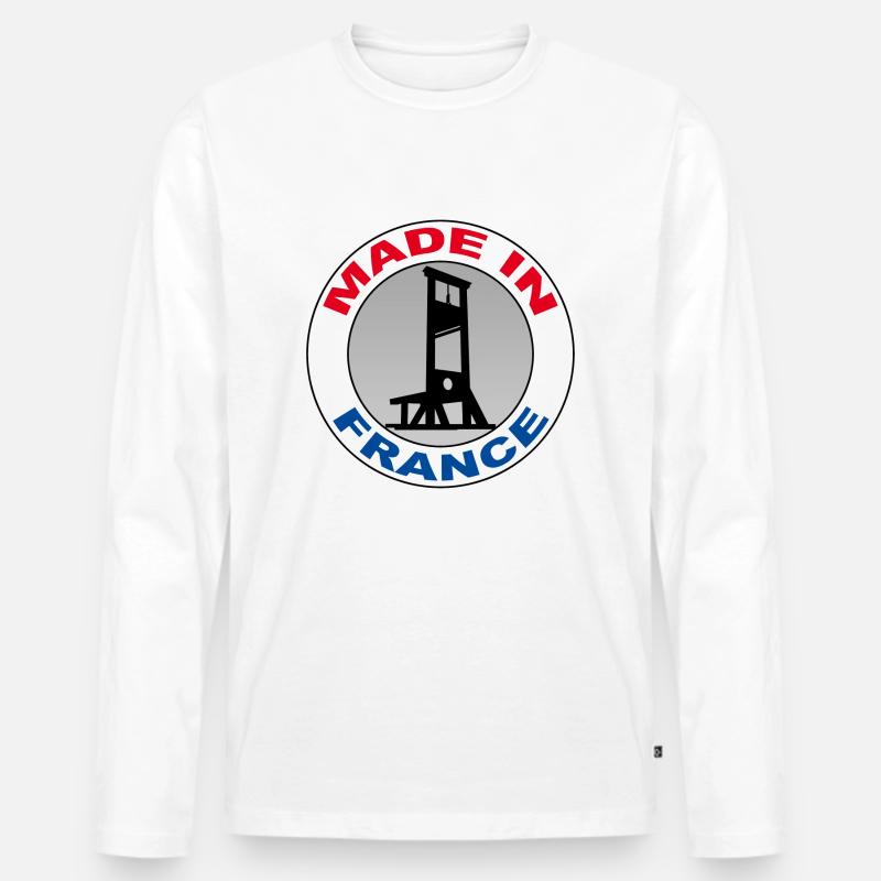 guillotine - Männer Premium Bio Langarmshirt - Weiß