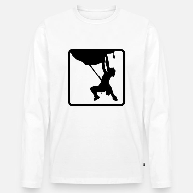 klettern01 - Männer Premium Bio Langarmshirt - Weiß