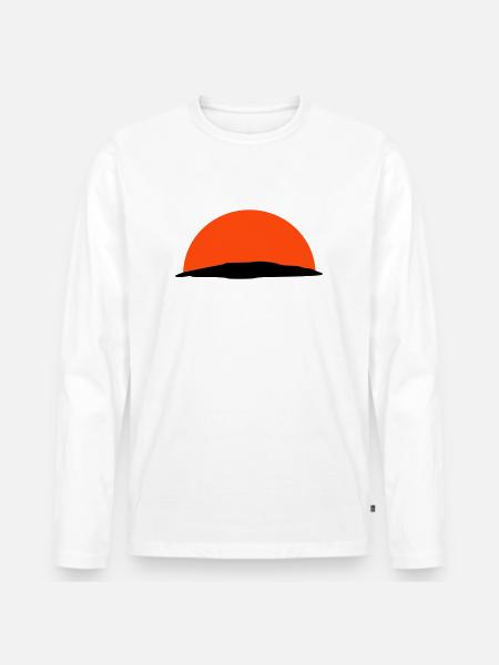 sunset - Männer Premium Bio Langarmshirt - Weiß