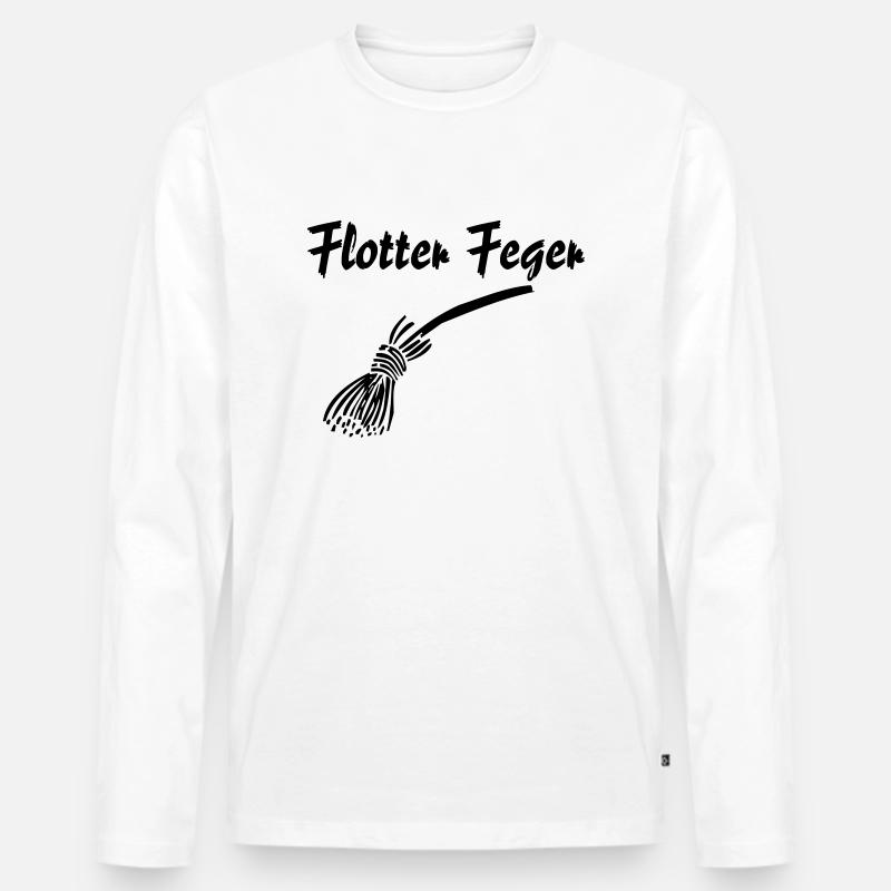 Flotter-feger - Männer Premium Bio Langarmshirt - Weiß