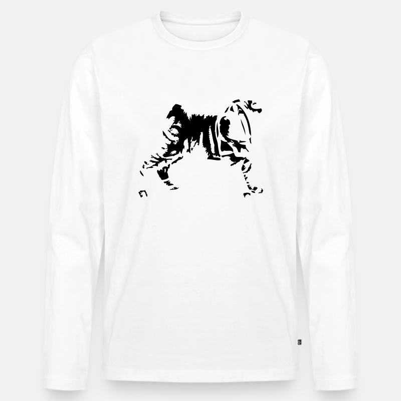 shar-pei - Männer Premium Bio Langarmshirt - Weiß