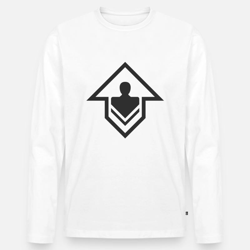 Heropoint 1 - Männer Premium Bio Langarmshirt - Weiß