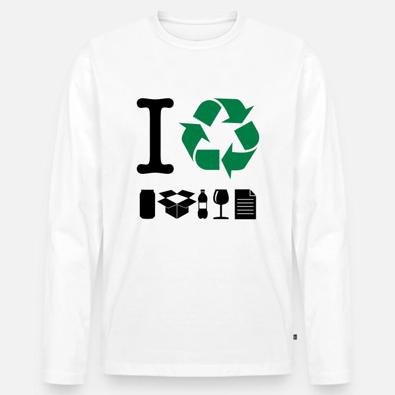 Ich bereite - Männer Premium Bio Langarmshirt - Weiß