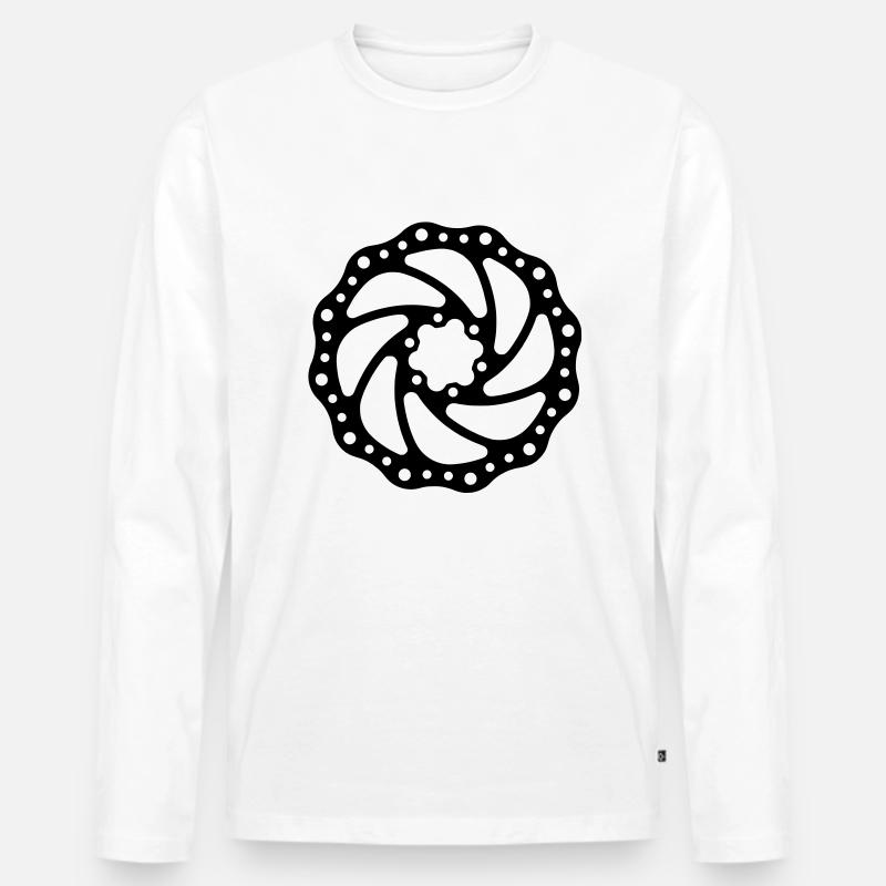 Bremsscheibe - Männer Premium Bio Langarmshirt - Weiß