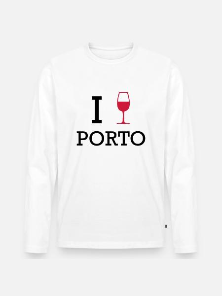 J'aime Porto - T-shirt manches longues Premium bio Homme - blanc