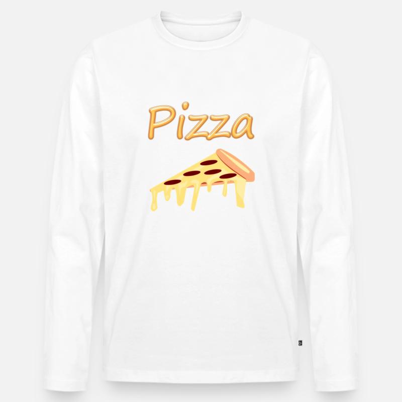 pizza - Männer Premium Bio Langarmshirt - undefined