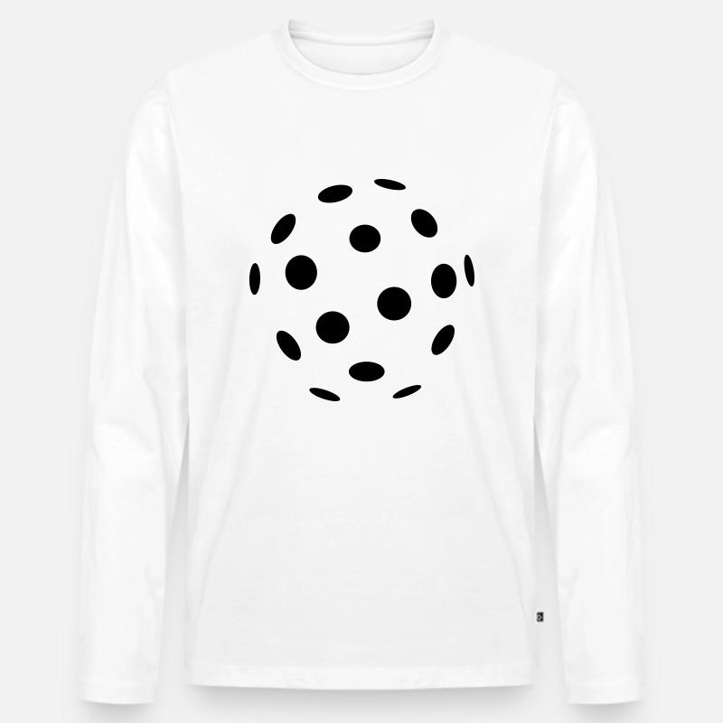 Floorball - Männer Premium Bio Langarmshirt - Weiß