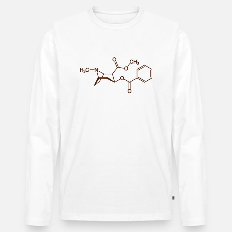 Kokain Crack Molekül - Männer Premium Bio Langarmshirt - Weiß