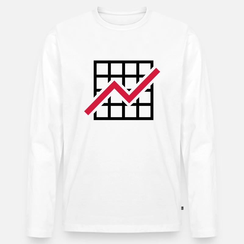 Diagramm - Männer Premium Bio Langarmshirt - Weiß