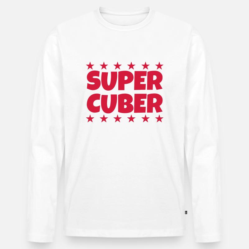 Cubing / Cube / Cuber / Speedcubing - Männer Premium Bio Langarmshirt - Weiß