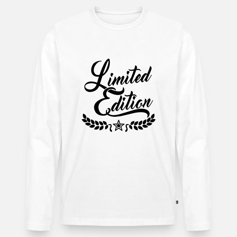 Limited Edition - Männer Premium Bio Langarmshirt - Weiß