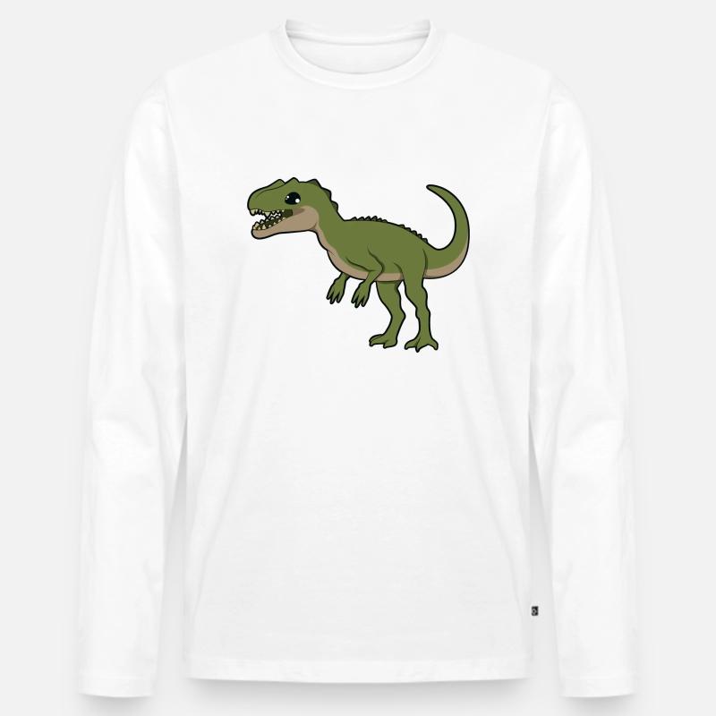 Allosaurus - Männer Premium Bio Langarmshirt - Weiß