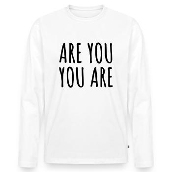 Sind Sie La Grande Vadrouille - Männer Premium Bio Langarmshirt - Weiß - Vorne - Nico (187cm)