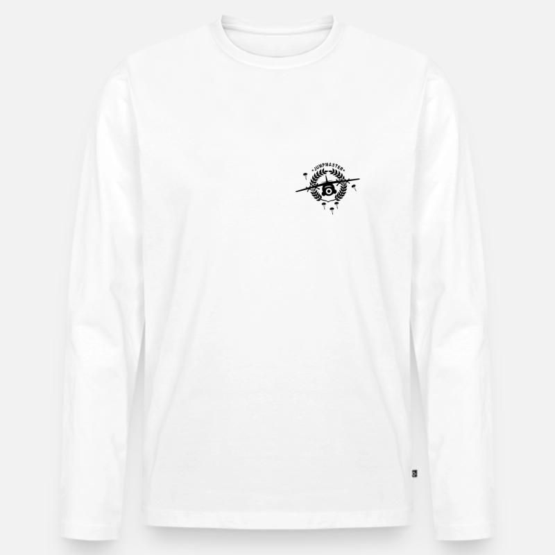 Fallschirmjäger Jumpmaster - Männer Premium Bio Langarmshirt - Weiß