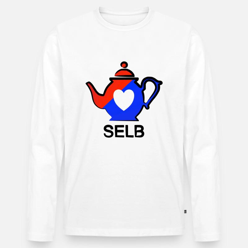 Selb - Männer Premium Bio Langarmshirt - Weiß