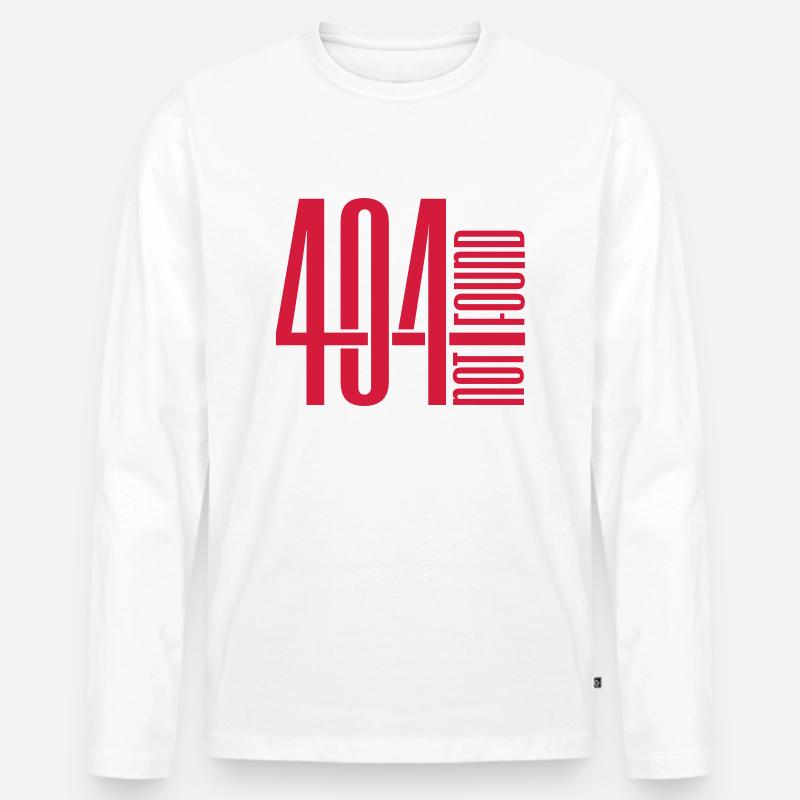Not found 404 error - Männer Premium Bio Langarmshirt - Weiß