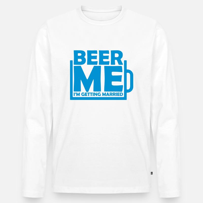 Beer Me Getting Married - Männer Premium Bio Langarmshirt - Weiß