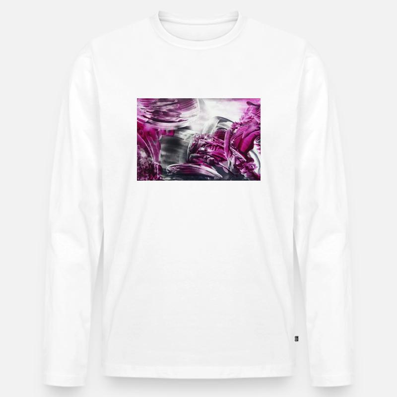58Sentitoks - Männer Premium Bio Langarmshirt - Weiß
