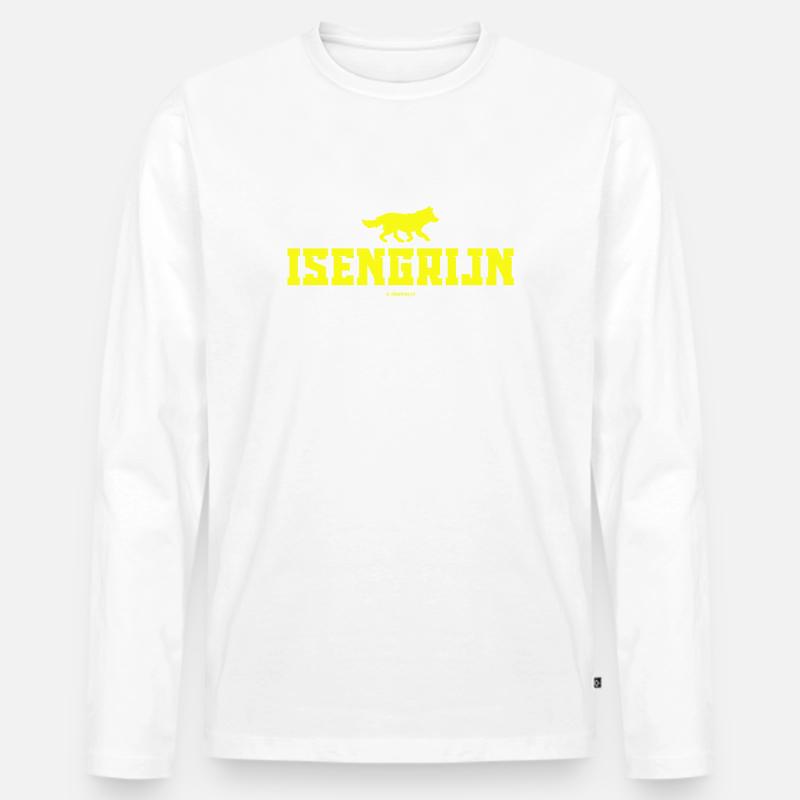 Isengrijn der Wolf - Männer Premium Bio Langarmshirt - Weiß