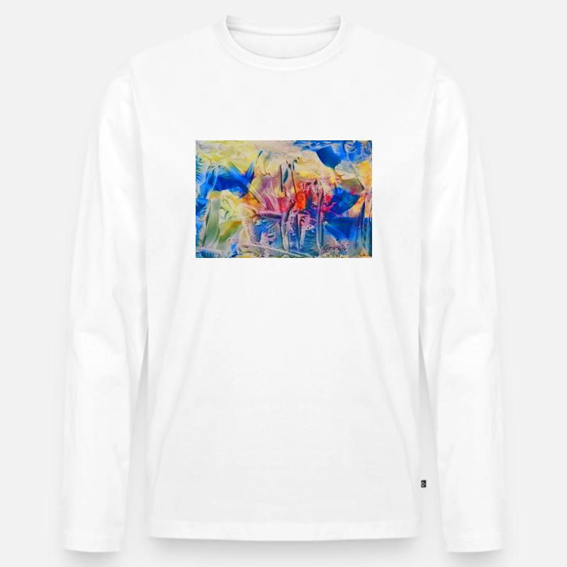3935 - Männer Premium Bio Langarmshirt - Weiß