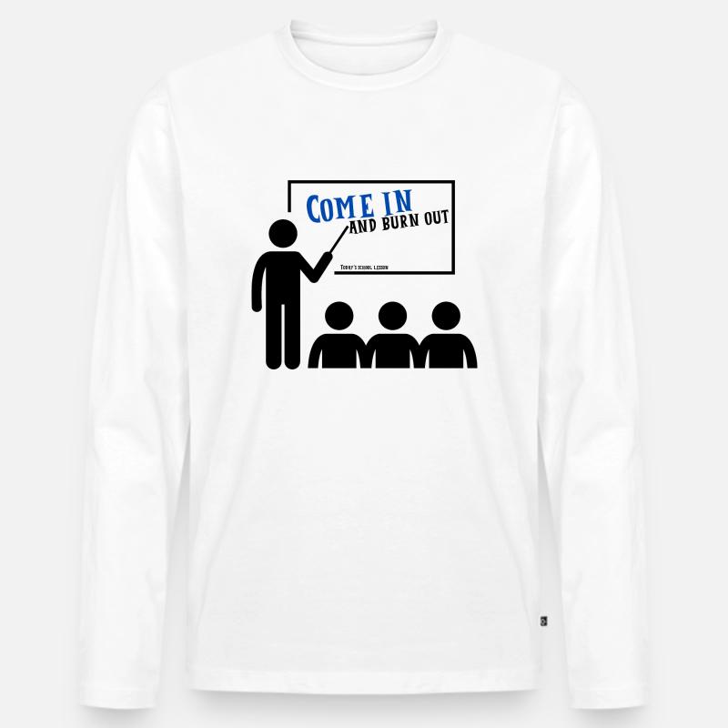 Work-Life-Balance - Männer Premium Bio Langarmshirt - Weiß