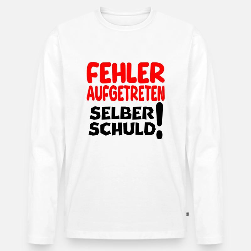 aufgetreten - Männer Premium Bio Langarmshirt - Weiß
