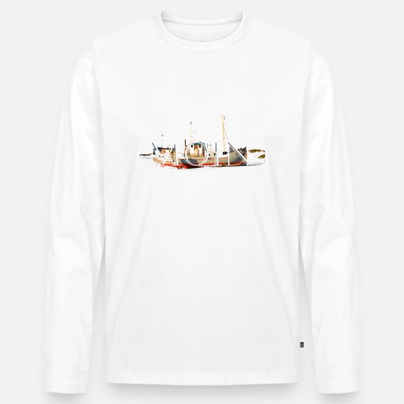 Kutter - Männer Premium Bio Langarmshirt - Weiß