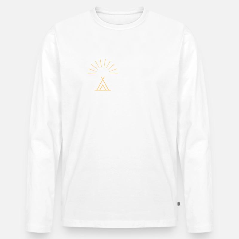 CAMPER - Männer Premium Bio Langarmshirt - Weiß