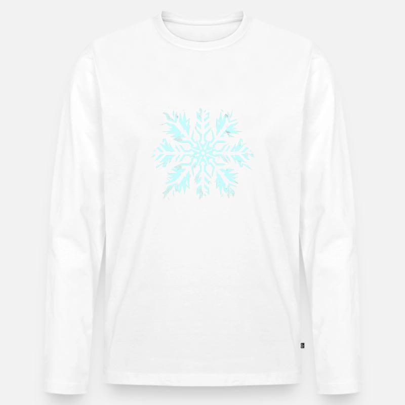 Schneeflöckchen Weißröckchen Weihnachten - Männer Premium Bio Langarmshirt - Weiß