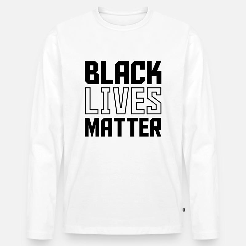 black lives - Männer Premium Bio Langarmshirt - Weiß