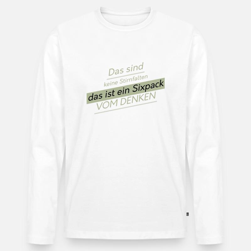 witzige Geschenkidee - Männer Premium Bio Langarmshirt - Weiß